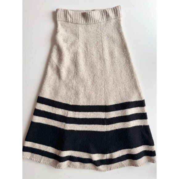 BANANA REPUBLIC Tulsi Blanket Stripe Wool Yak Blend Midi Sweater Skirt, Size S - Picture 5 of 14